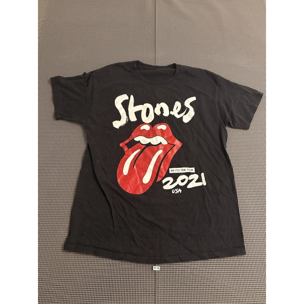 Rolling Stones No Filter Tour 2021 USA T-Shirt Charlie Watts Tribute Black L